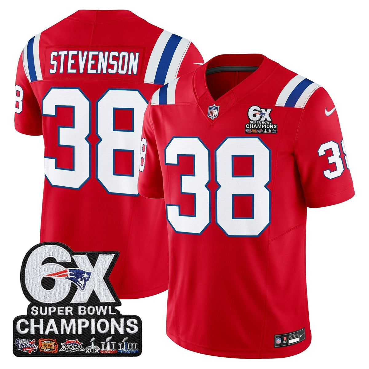 NE 6-Time Champions Patch Vapor Limited Jersey