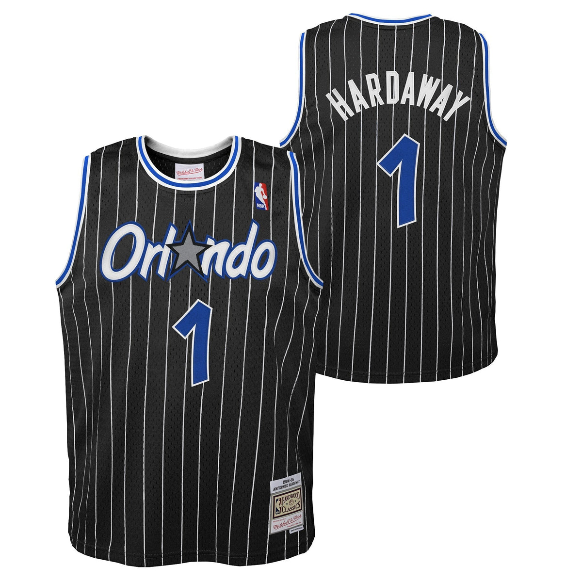 Orlando Magic Anfernee Penny Hardaway Mitchell & Ness 1994 NBA Black Hardwood Classic Swingman Jersey