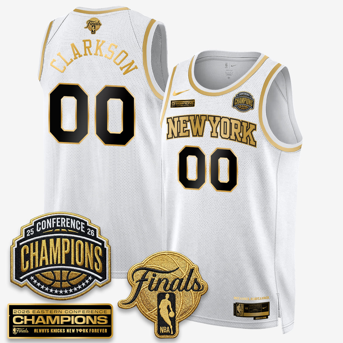 NYK 2026 NBA Eastern Conference Champions Black Gold Edition Jersey - Stitched (2)