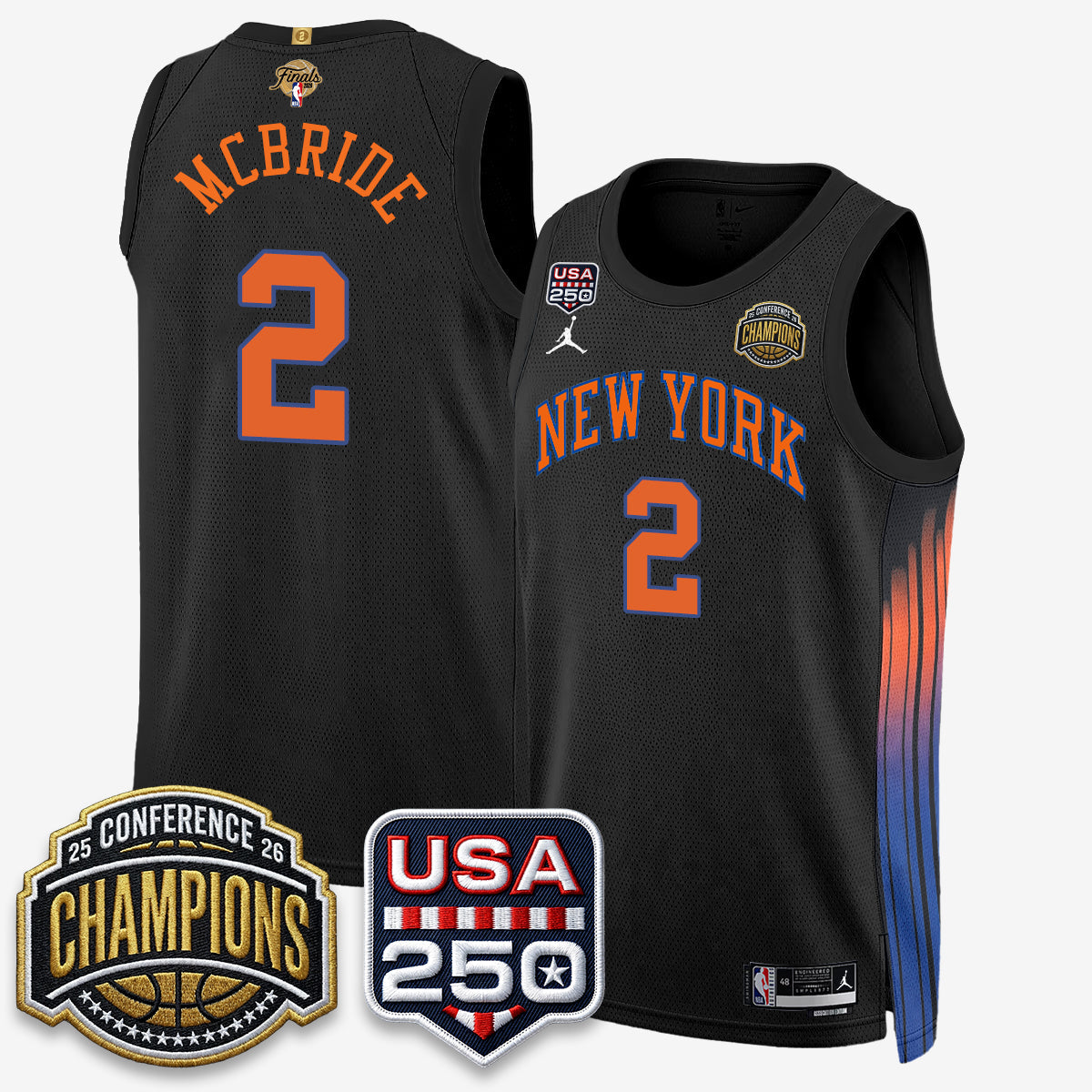 NYK 2026 NBA Eastern Conference Champions City Cream Edition Jersey V2- Stitched