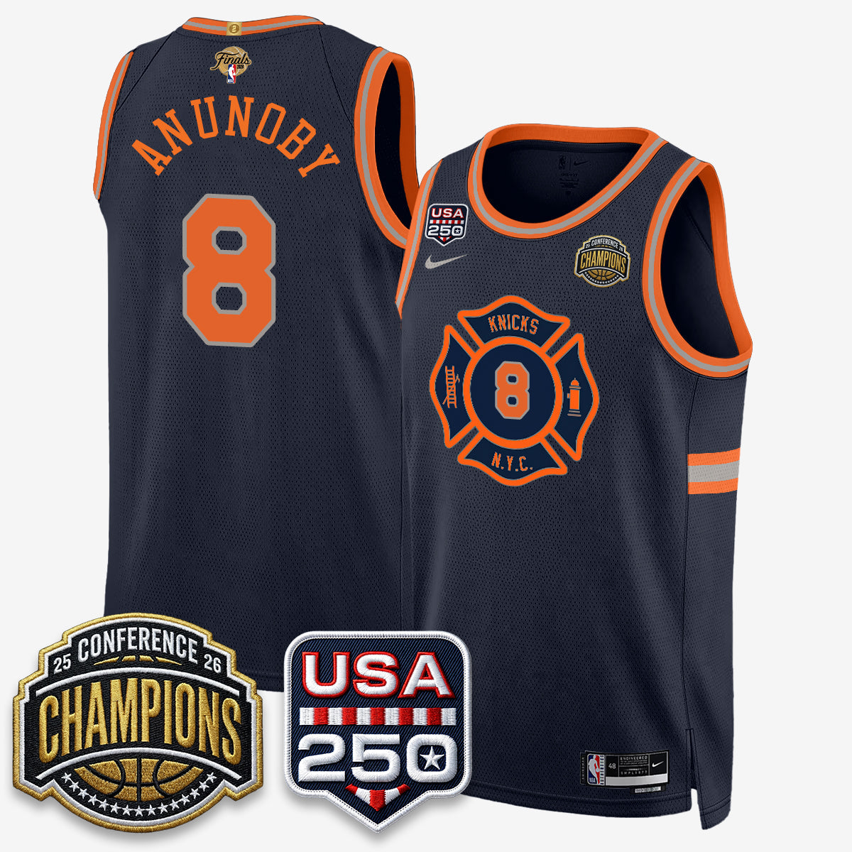 NYK 2026 NBA Eastern Conference Champions City Cream Edition Jersey V2- Stitched