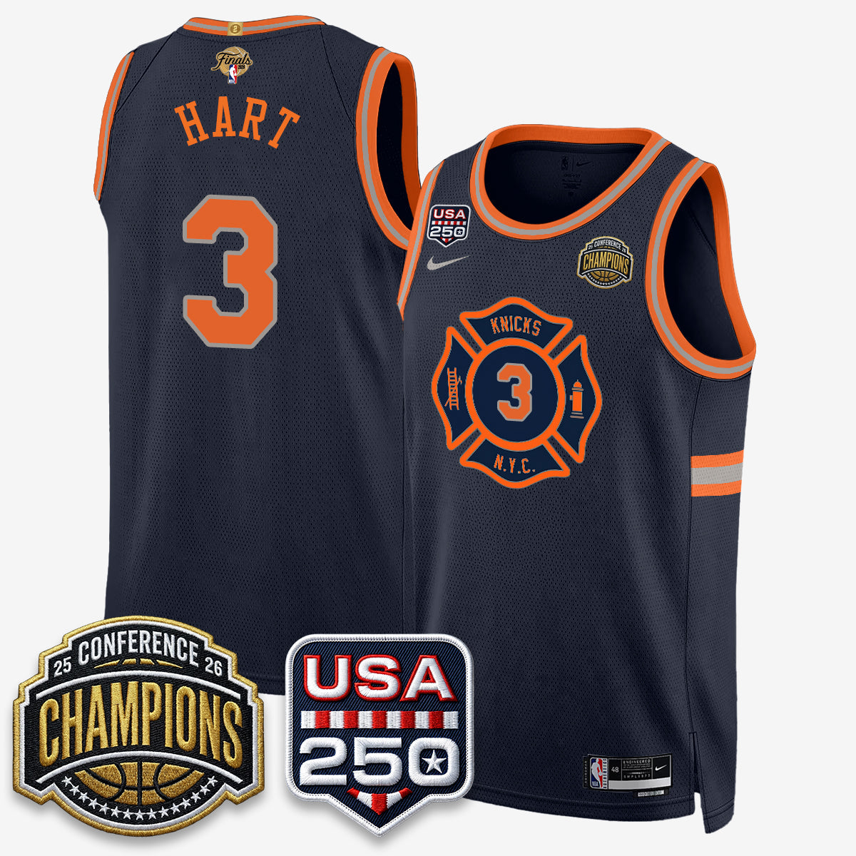 NYK 2026 NBA Eastern Conference Champions City Cream Edition Jersey V2- Stitched