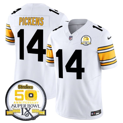 PIT 50th Anniversary Of Super Bowl IX Patch Vapor Limited Jersey
