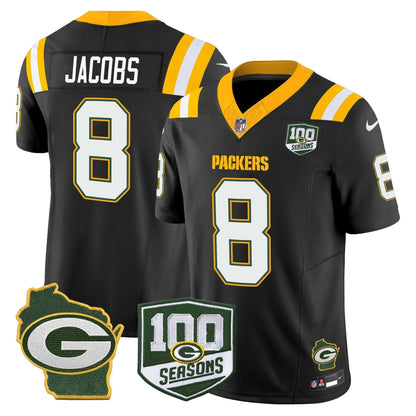 GB 100th Season & Home Patch Vapor Limited Jersey