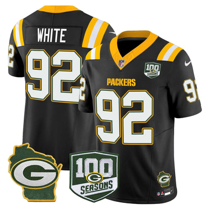 GB 100th Season & Home Patch Vapor Limited Jersey