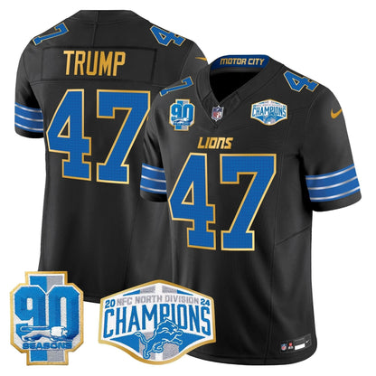 DET 2024 NFC North Division Champions Patch Gold Trim Vapor Limited Jersey
