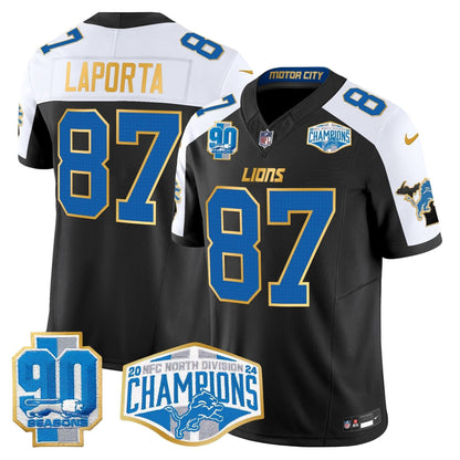 DET 2024 NFC North Division Champions Patch Gold Trim Vapor Limited Jersey