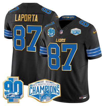 DET 2024 NFC North Division Champions Patch Gold Trim Vapor Limited Jersey