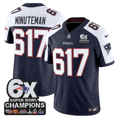 NE 6-Time Champions Patch Vapor Limited Jersey