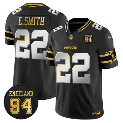 DAL #94 Marshawn Kneeland Memorial Patch Gold Vapor Limited Jersey
