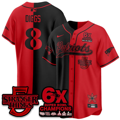 NE Stranger Things Vapor Limited Baseball Jersey - All Stitched