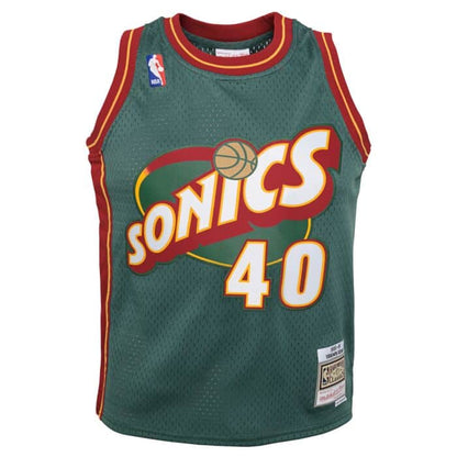 Shawn Kemp Seattle Supersonics Mitchell & Ness 1996-96 Green NBA Swingman Hardwood Classics Jersey