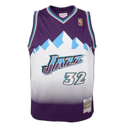 Utah Jazz Karl Malone Mitchell & Ness Purple 1996-97 Hardwood Classics Swingman Jersey