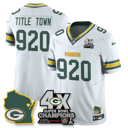 GB 4-Time Champions Patch Vapor Limited Jersey