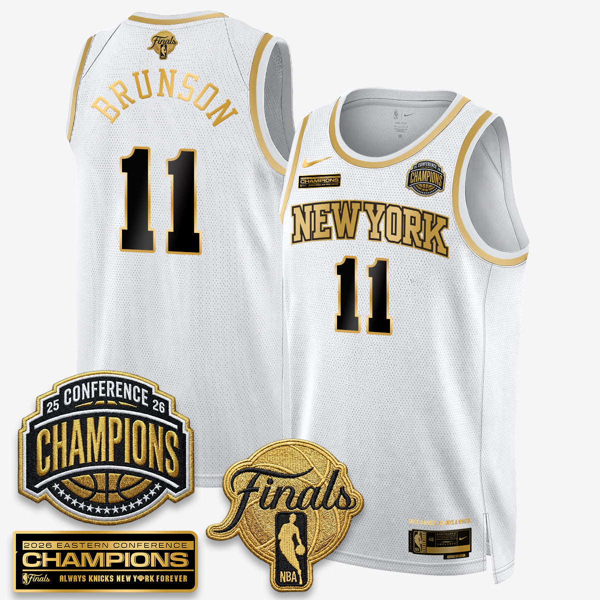NYK 2026 NBA Eastern Conference Champions Black Gold Edition Jersey - Stitched (2)