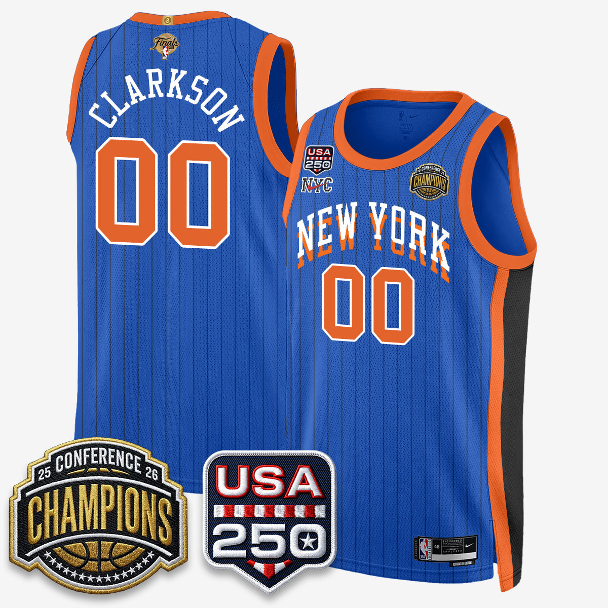 NYK 2026 NBA Eastern Conference Champions City Cream Edition Jersey V2- Stitched