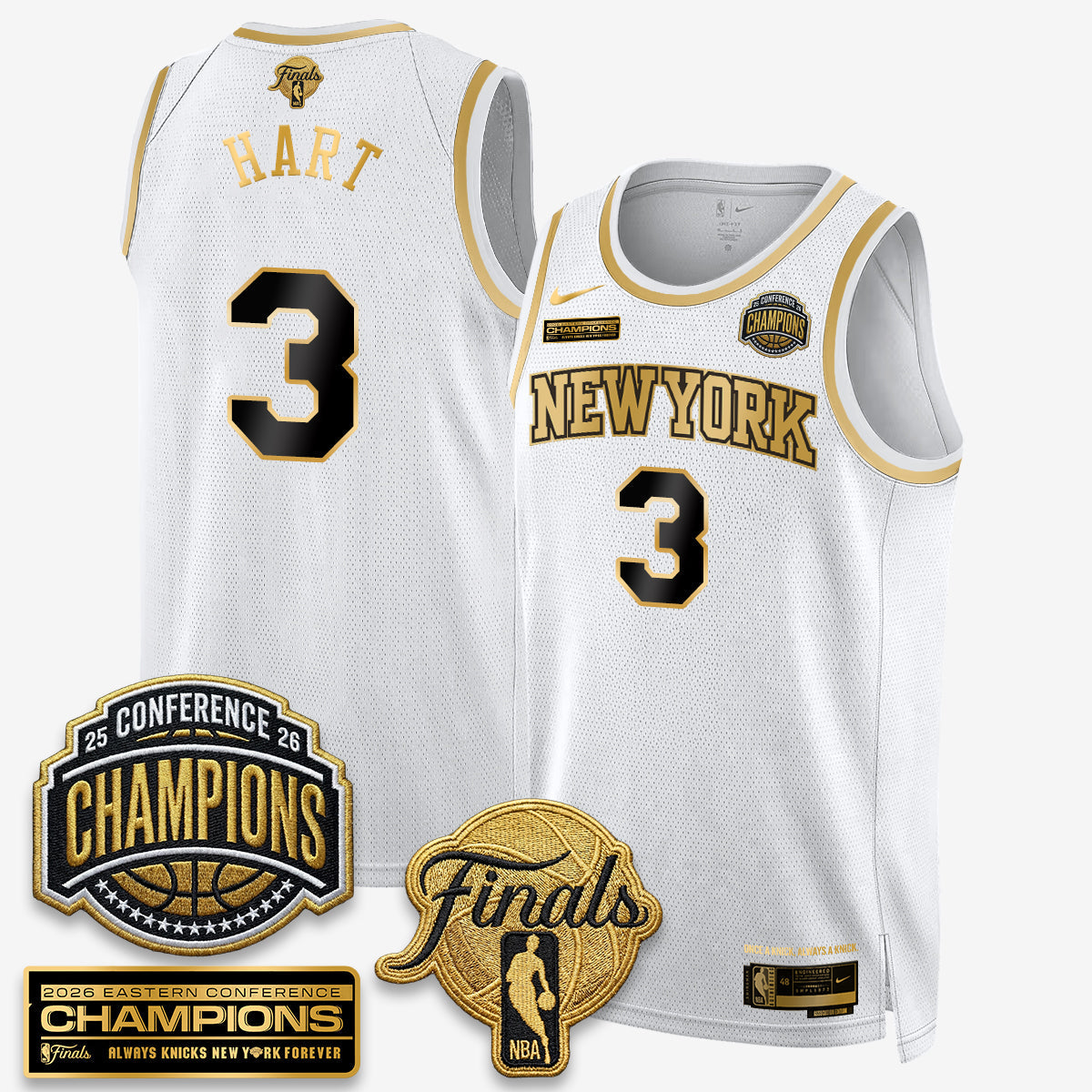 NYK 2026 NBA Eastern Conference Champions Black Gold Edition Jersey - Stitched (2)