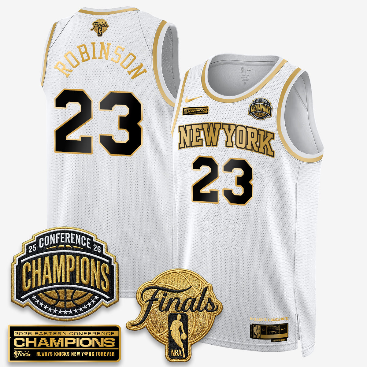NYK 2026 NBA Eastern Conference Champions Black Gold Edition Jersey - Stitched (2)