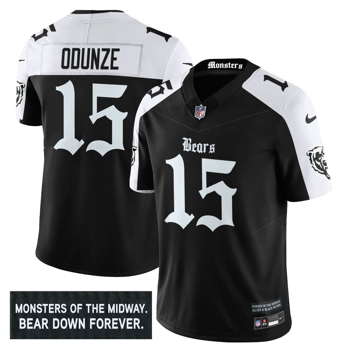 Chicago Bears 'Gothic Monsters Edition' Vapor Limited Jersey - All Stitched