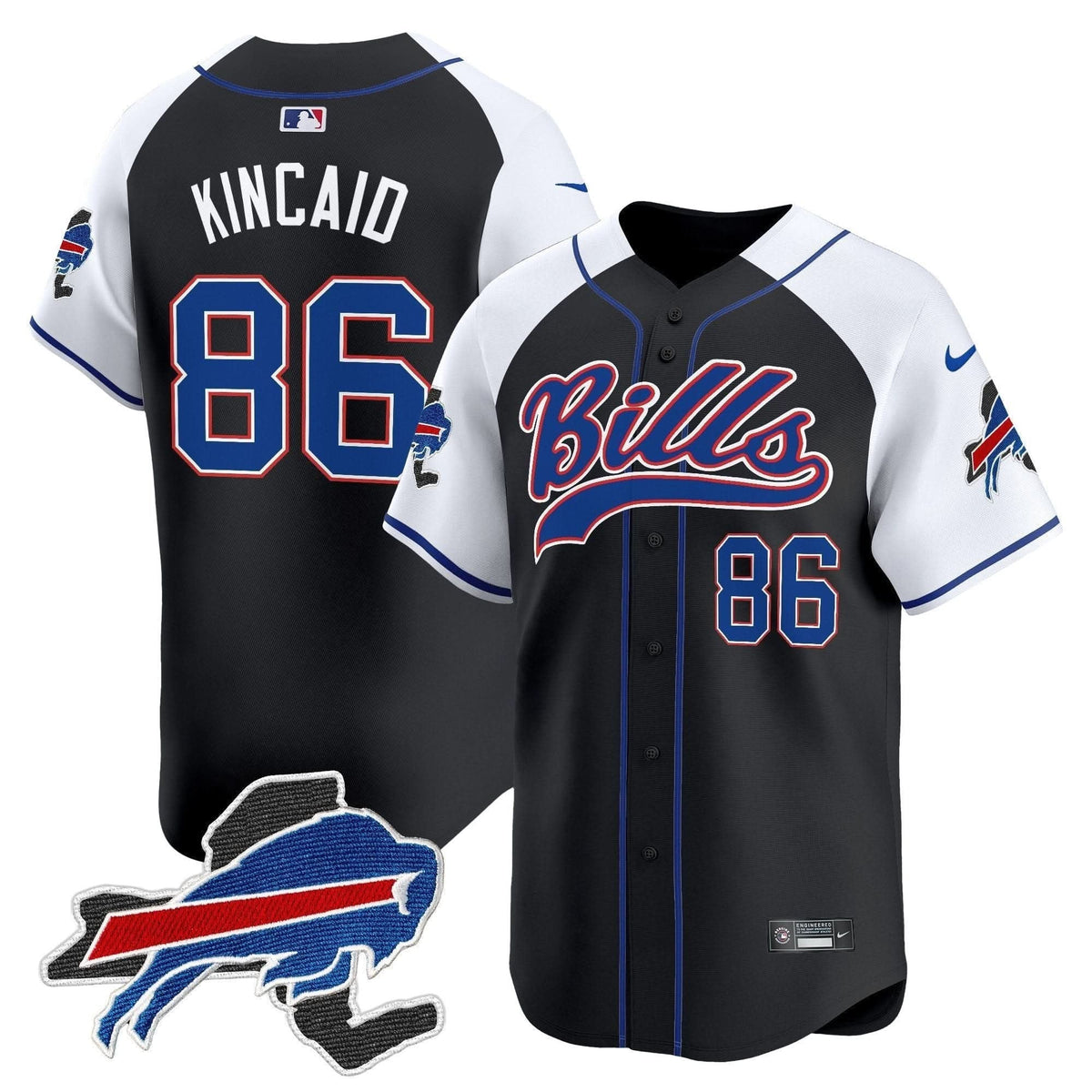 Buffalo Bills 2024 New York Patch Vapor Baseball Jersey - All Stitched